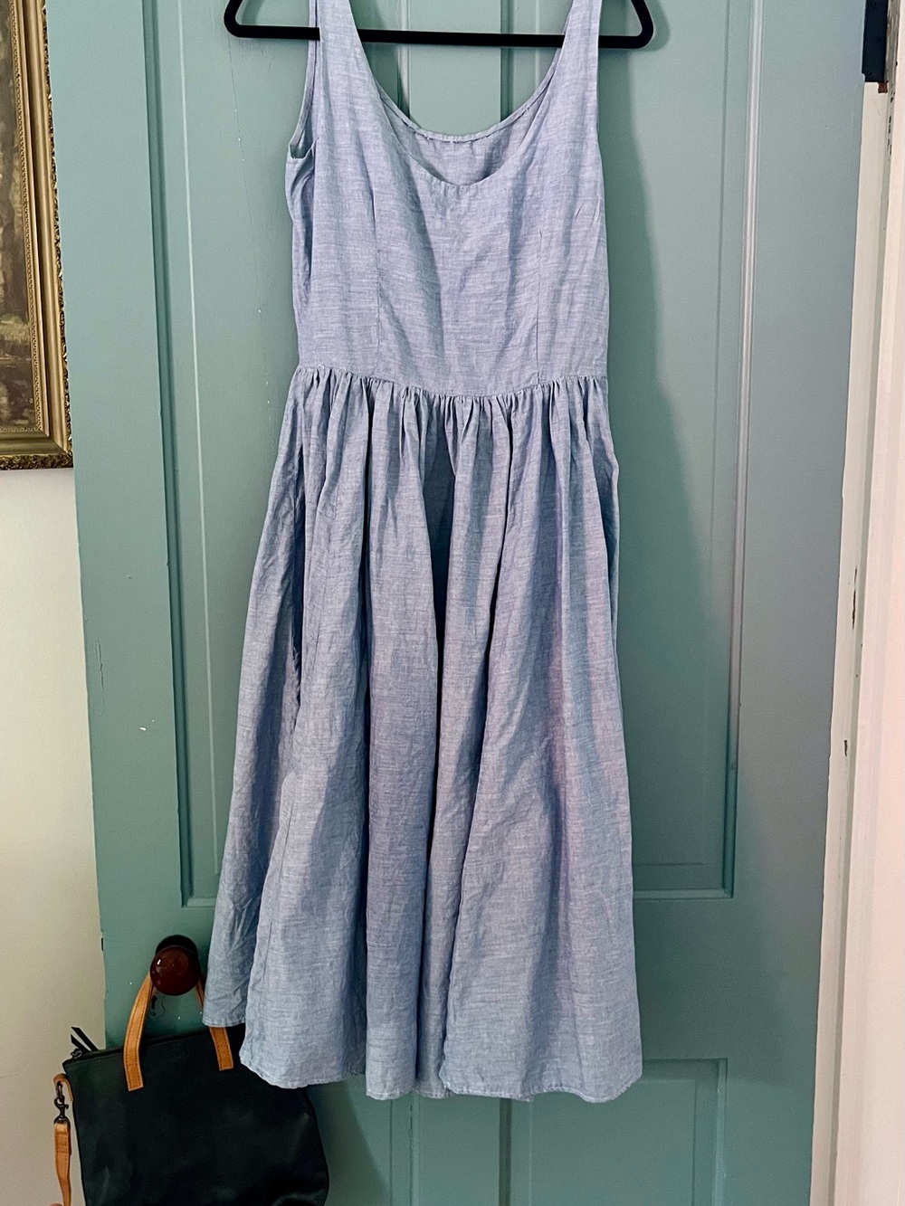 Women's Sleeveless Gathered Waist Dress, hand made